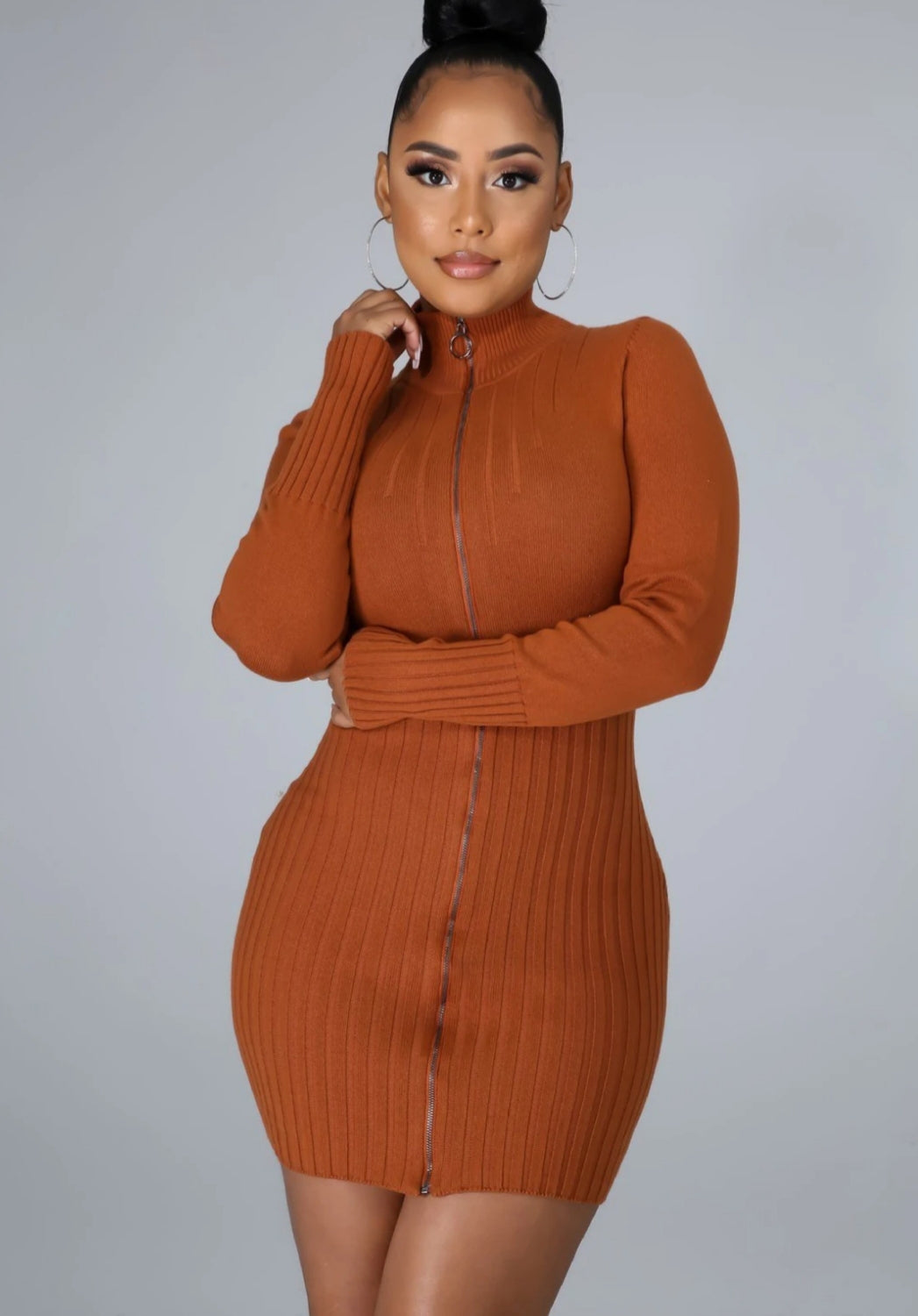 COPPER LADY ZIP UP DRESS