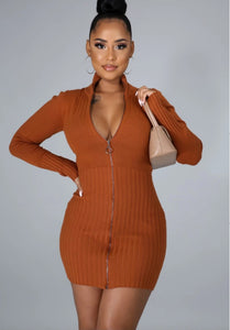 COPPER LADY ZIP UP DRESS