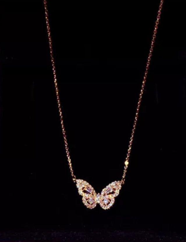 14K GOLD PLATED BUTTERFLY NECKLACE