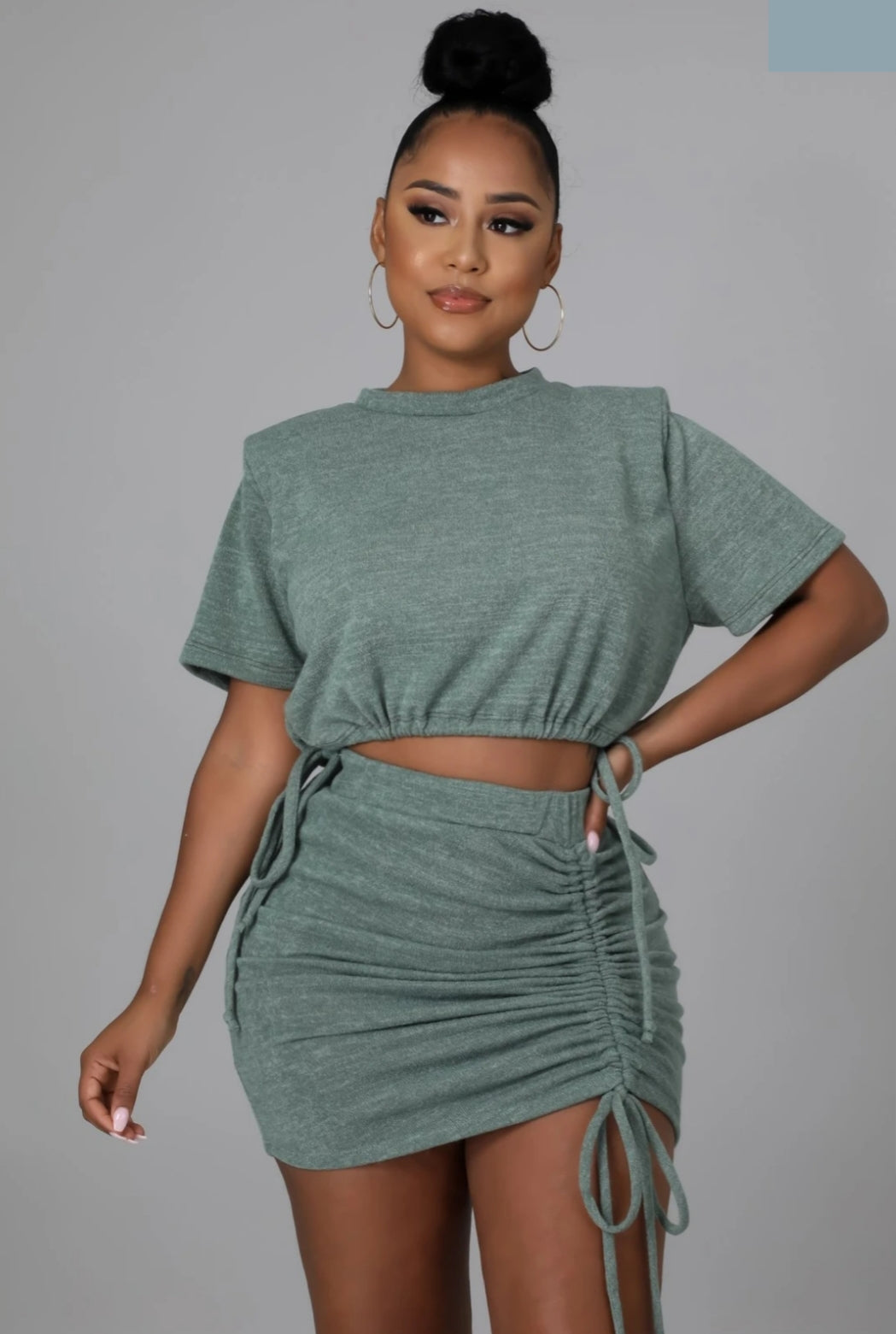 OLIVE GREEN LOVER TWO PIECE SET