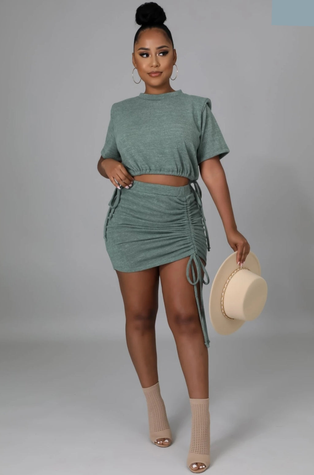 OLIVE GREEN LOVER TWO PIECE SET