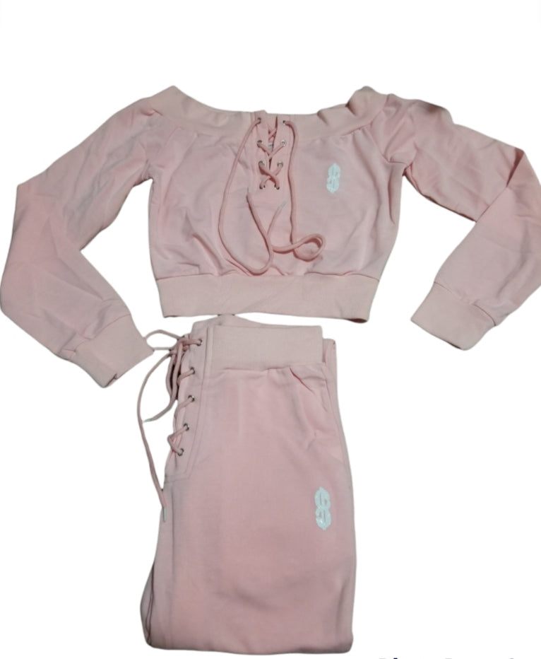 CC Cashuele Couture off the shoulder sweatsuits