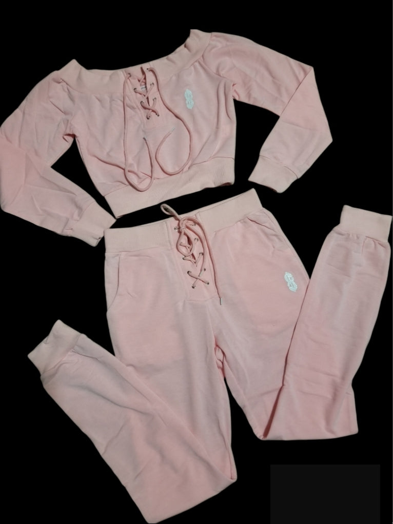 CC Cashuele Couture off the shoulder sweatsuits