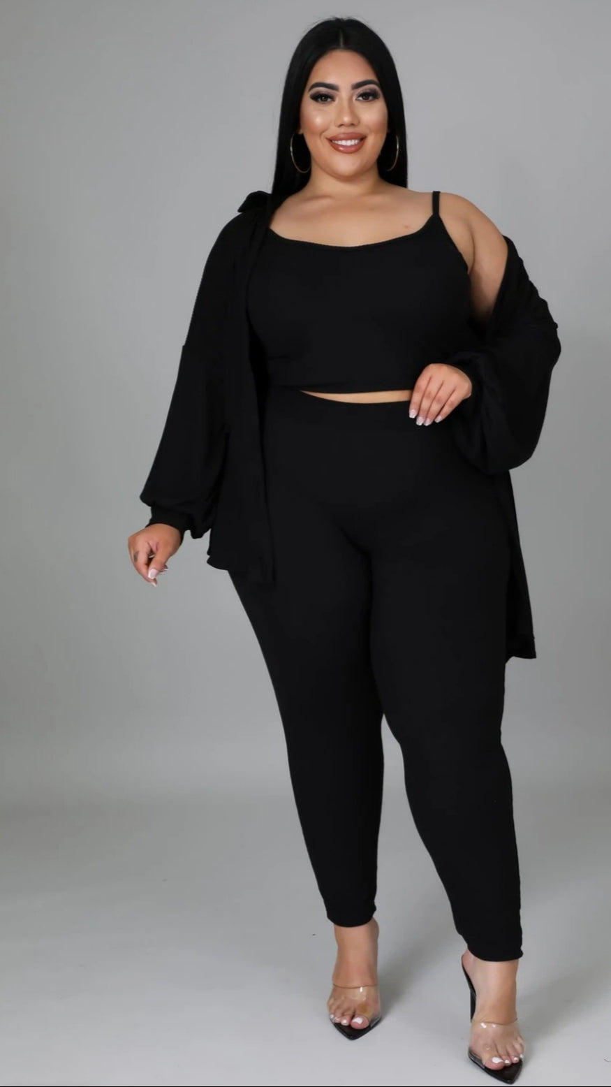 3 piece black coziest set