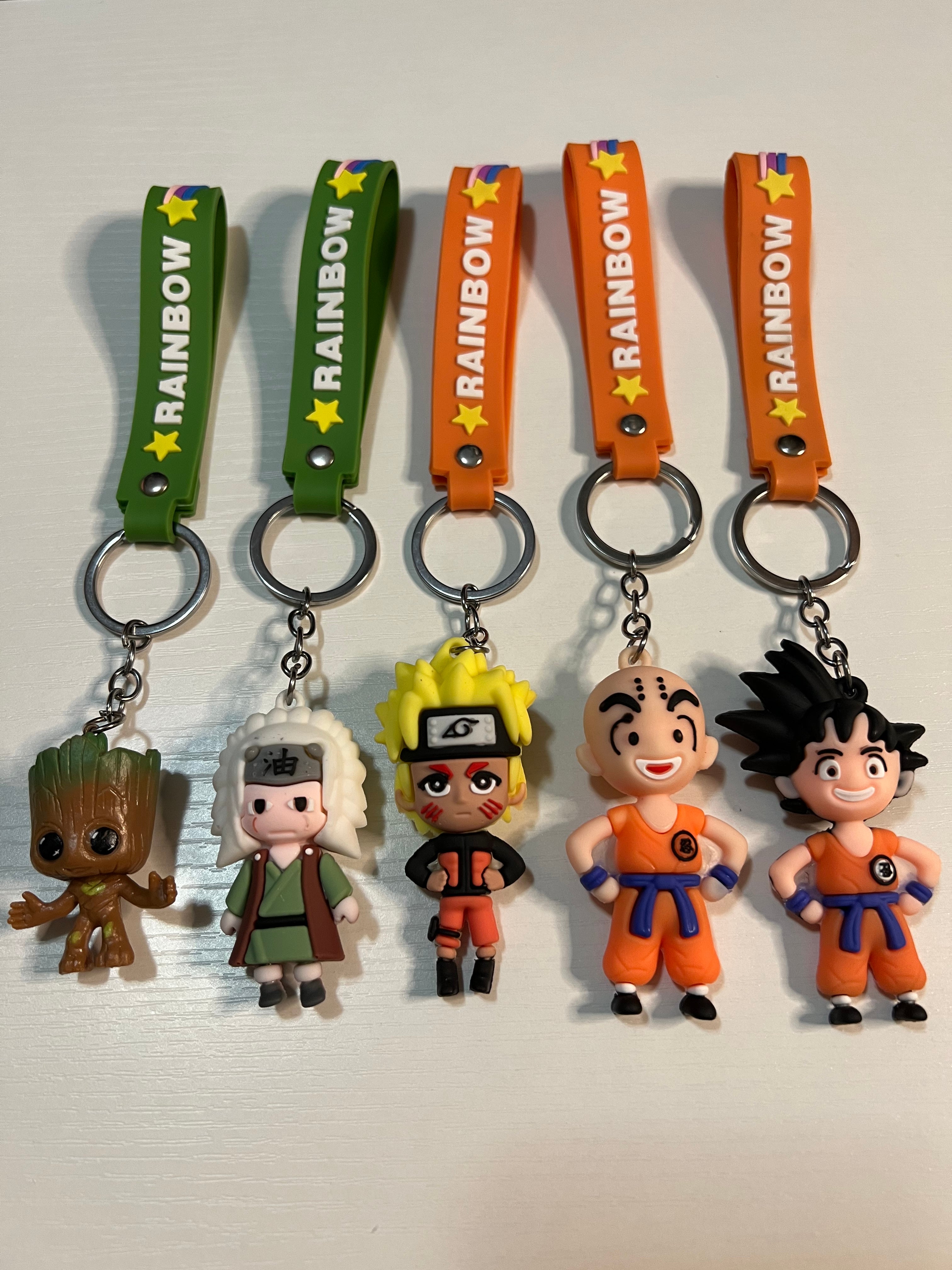 Anime characters & Groot Keychains