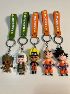 Anime characters & Groot Keychains