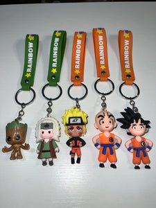 Anime characters & Groot Keychains