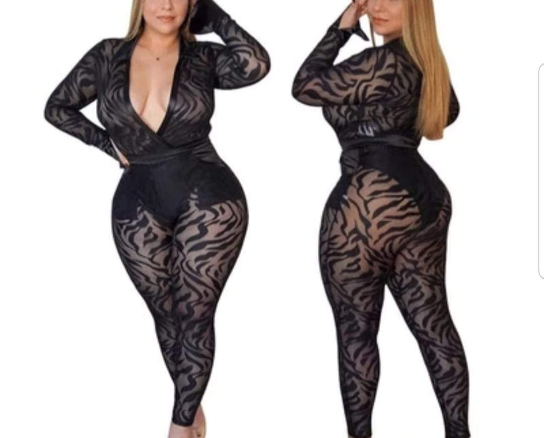 BLACK MESH BODY SUIT