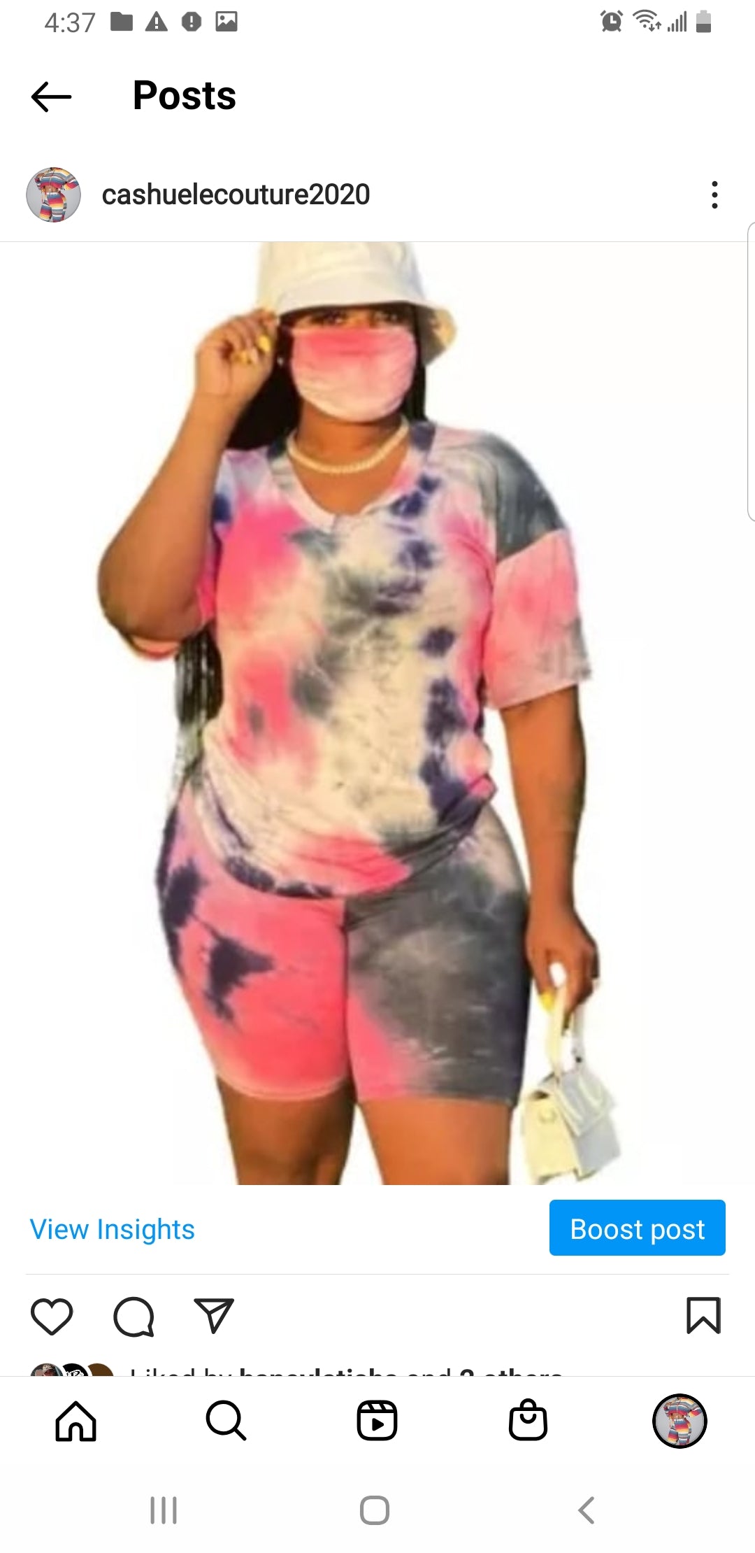 TIE DYE WITH MASK V-NECK